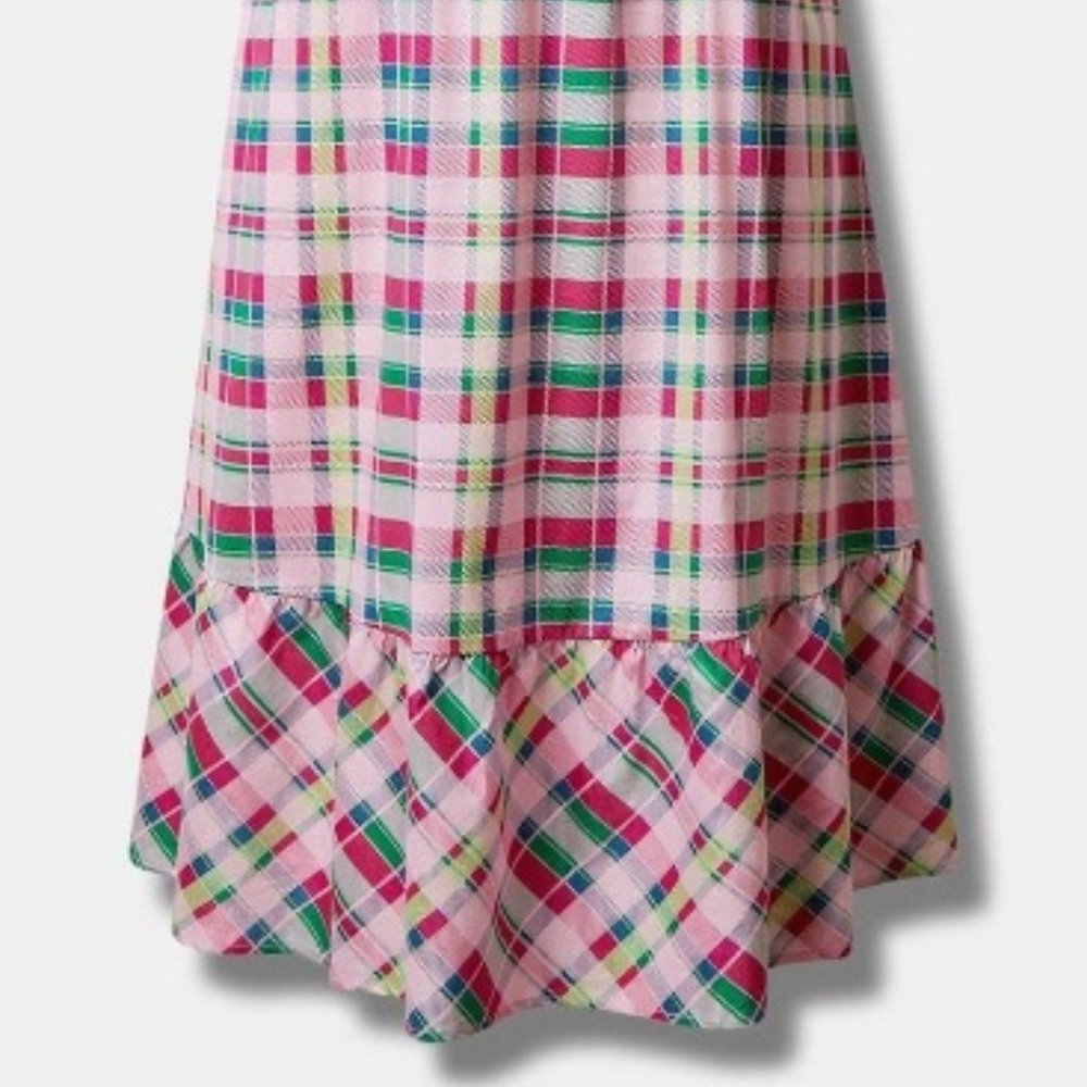 NWT Torrid Poplin Tiered Ruffle Dress - Picture 2 of 4